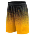 Basketball Shorts Gradient Elastic Drawstring Outdoor Sport Black Yellow Shorts