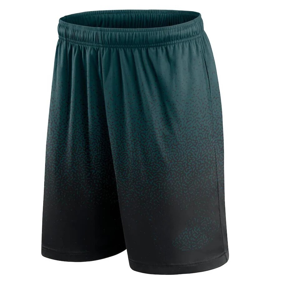 Basketball Shorts Gradient Elastic Drawstring Outdoor Sport Blackish green Shorts