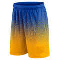 Basketball Shorts Gradient Elastic Drawstring Outdoor Sport Blue Yellow Shorts