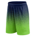Basketball Shorts Gradient Elastic Drawstring Outdoor Sport Navy Green Shorts