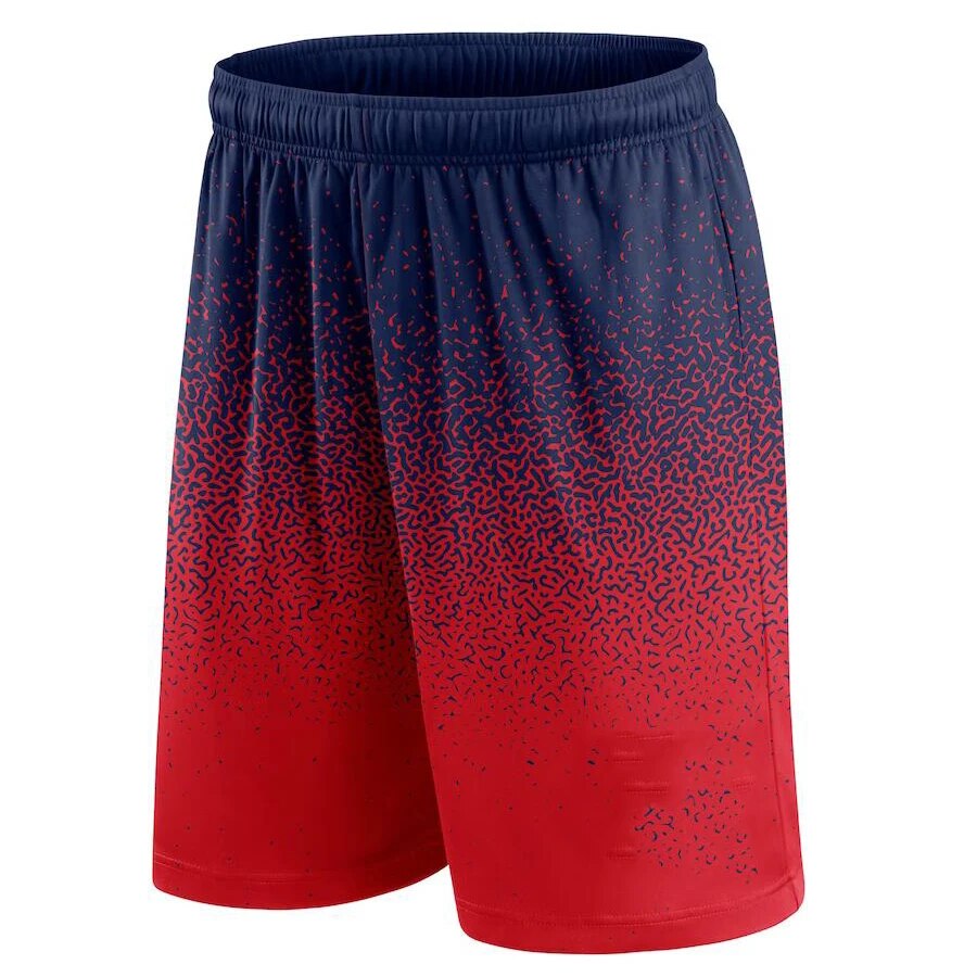Basketball Shorts Gradient Elastic Drawstring Outdoor Sport Navy Red Shorts