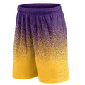 Basketball Shorts Gradient Elastic Drawstring Outdoor Sport Purple Yellow Shorts