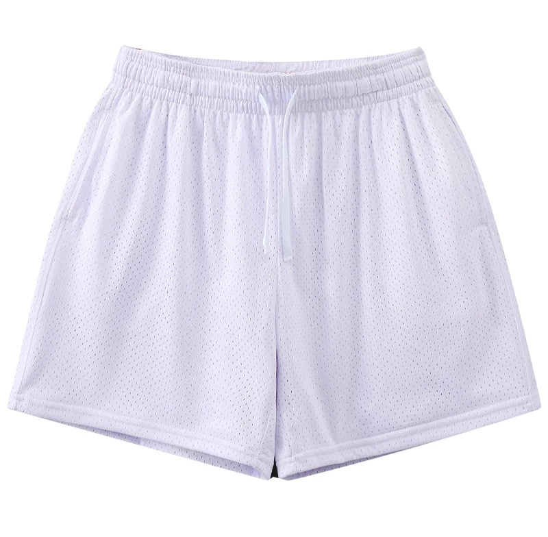 Men Casual Basketball Shorts Running Sports Breathable Outdoor White Shorts